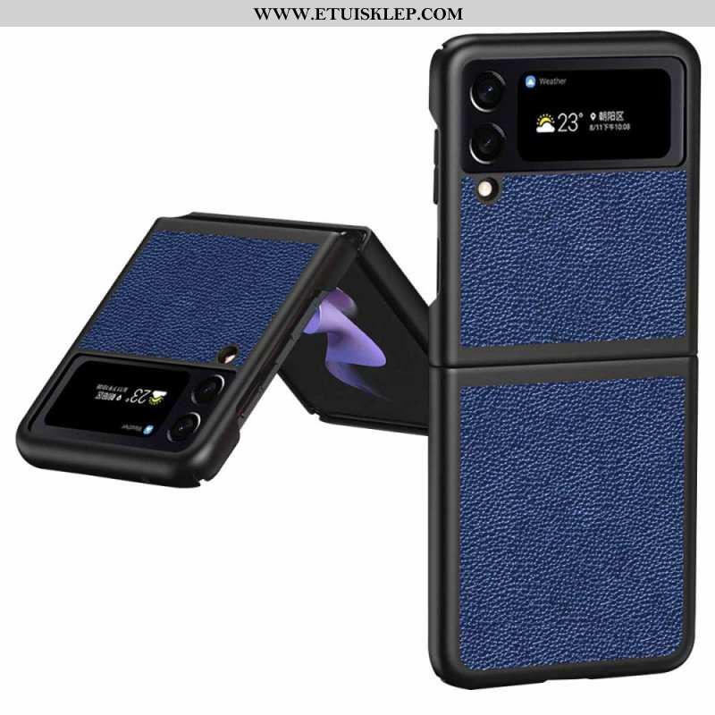 Etui do Samsung Galaxy Z Flip 4 Etui Folio Oryginalna Skóra W Kolorze Liczi